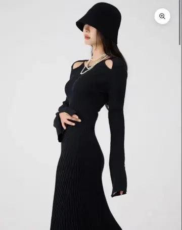 eimy istoire 리브 니트 플레어 원피스