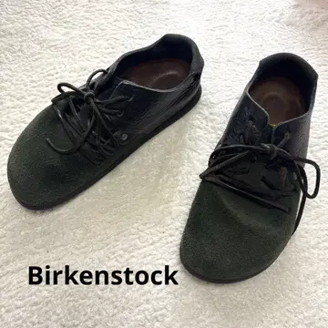 버켄스탁 37 몬타나 레이스업 스웨이드 그린