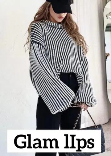 GlamLips 그램립스 스트라이프 니트