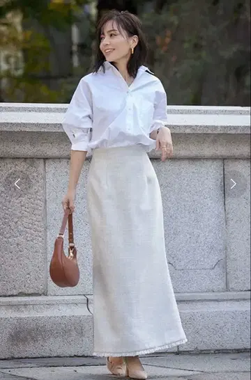 anuans 트위드 내로우 스커트