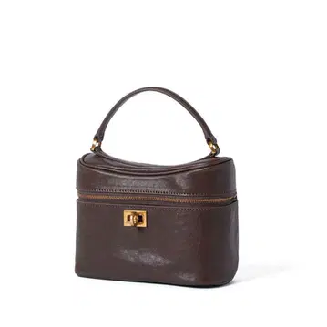 다크 브라운 소가죽 핸드백