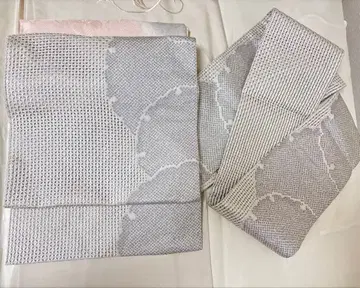 순수 실크 나고야 오비 전 통 패턴  자수