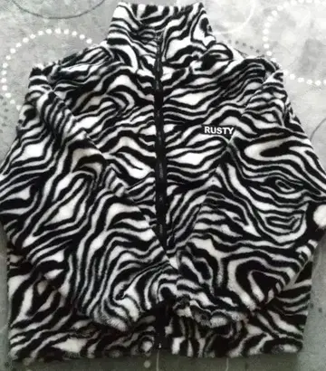 제브라 패턴 자켓 겨울 상품 아우터 복슬복슬