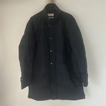 네이비 롱 기장 다운 자켓