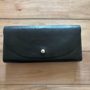 RafiCaro 다크 그린 가죽 장지갑