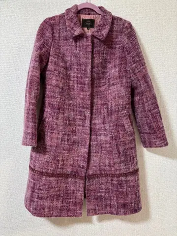 TOCCA 스텐카라 코트 사이즈 6 퍼 탈부착 가능 핑크