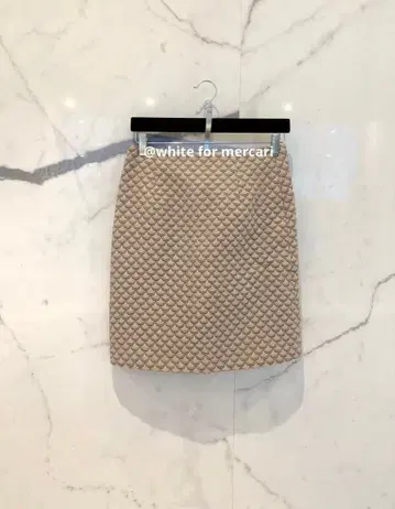 캐나다 고급 광택 자카드 무릎 기장 스커트 선물 벚꽃 핑크 광택