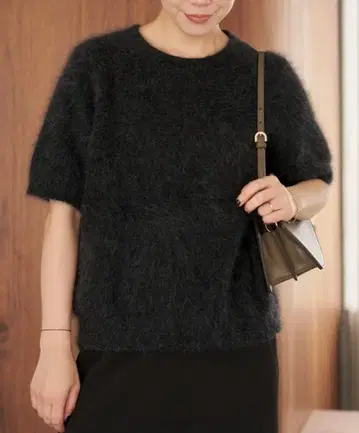 [ 새상품급 ] light fur 반팔 니트 그레이