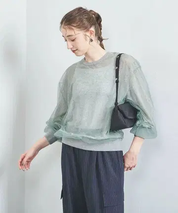 [새상품] UNITED ARROWS* 시어 튤 콤비 니트