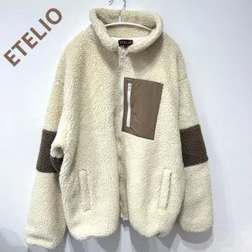 ETELIO XL 아이보리 플리스 에테리오 보아 자켓