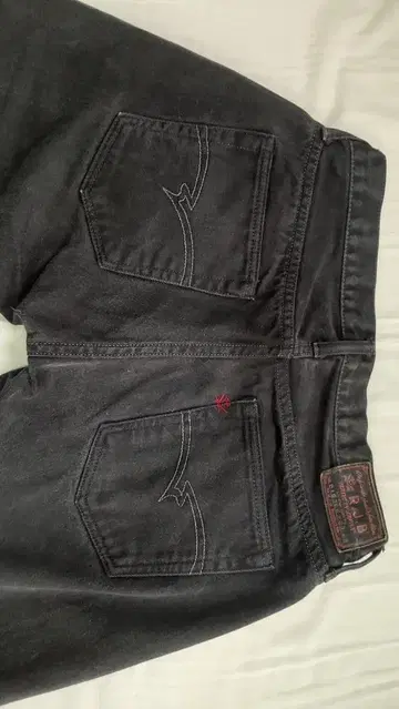 플랫 헤드 RJB 블랙 청바지 D103BK