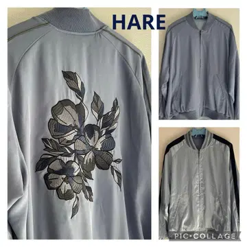 HARE (하레) 리버서블 자수 스카잔 블루 프리 사이즈