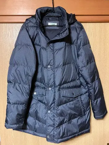 Crocodile 후드 부착 다운 자켓 M 네이비