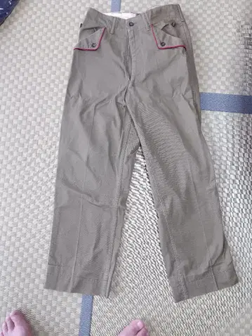 보이스카우트? 60s 카키 S 사이즈 치노 팬츠 포켓 부착