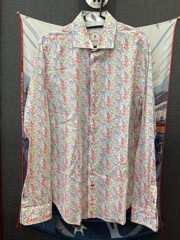 새상품급 멀티 컬러 꽃무늬 긴팔 셔츠 이탈리아