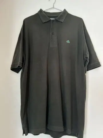 LACOSTE 카키 피케 셔츠 XXL