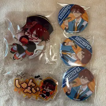 망각 배터리 치하야 슌페이 할로윈 아크릴 스탠드 캔뱃지 3개