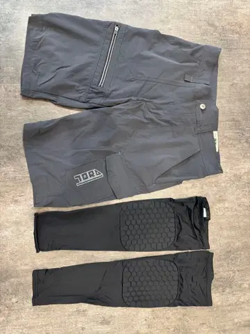 도라이치 작업옷 하프 팬츠 무릎 보호대 세트 여름