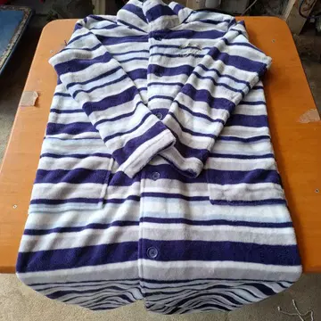 aimerfeel 스트라이프 패턴 카라 부착 룸웨어