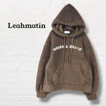 Leahmatin 보아 풀 후드티 후디 [ M ] 브라운