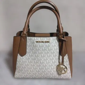 마이클코어스 핸드백 화이트/브라운