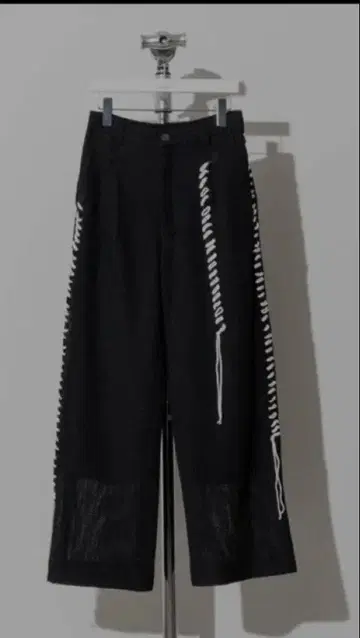 클레이지 스티치 메쉬 와이드 팬츠