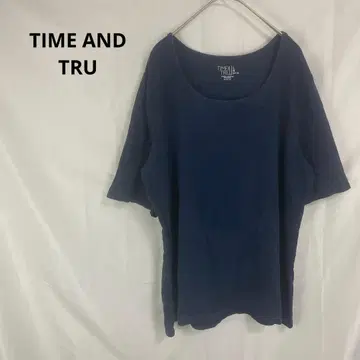 TIME AND TRU 타임앤트루 반팔 상의 네이비 [ L ] 무지