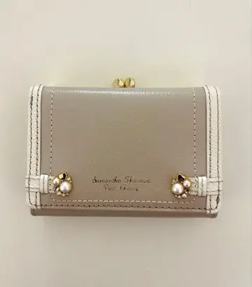 Samantha Thavasa 3단 폴더형 지갑 베이지