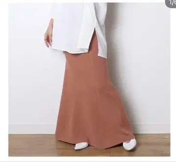 미리 MERI 니트 머메이드 스커트 오렌지