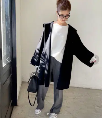 슈퍼 160s 텐트 라인 숏코트 블랙 36