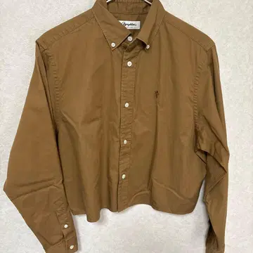 Gymplez 브라운 크롭 셔츠 사이즈 12