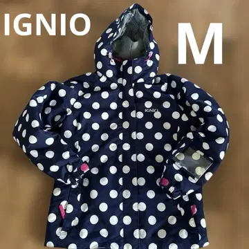 IGNIO 네이비 물방울 패턴 스노우 자켓만 M 사이즈