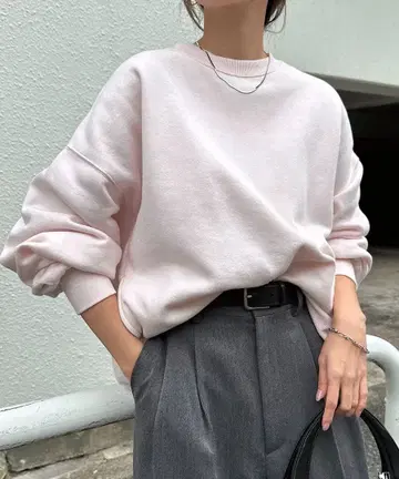 and me 볼륨 소매 맨투맨 상의