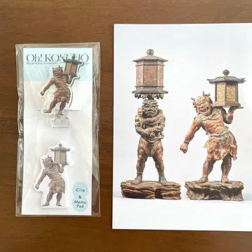 천등귀 입상 클립 & 메모지 초국보 엽서