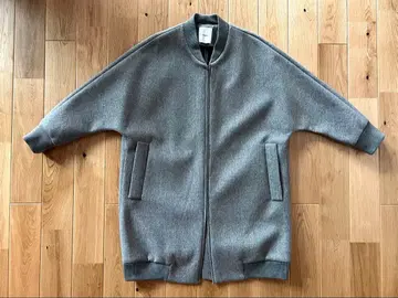 ebure 풀 집업 본딩 코트 그레이