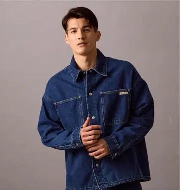 Calvin Klein 다크 블루 데님 자켓