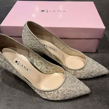 DIANA 실버 글리터 펌프스 23cm