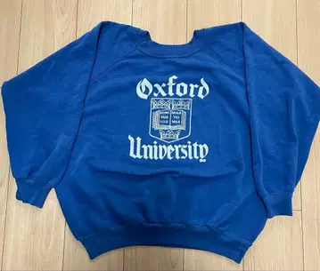 80s 빈티지 맨투맨 래글런 칼리지 oxford