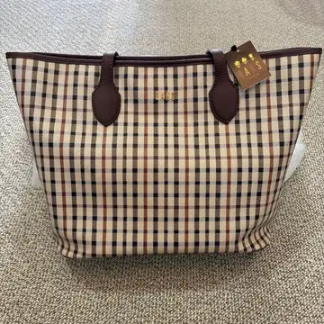 [ DAKS ] 닥스 체크 무늬 토트백 [ 미사용 새상품 ]