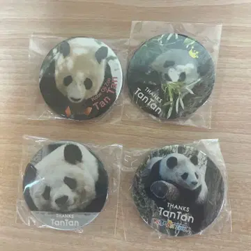 팬더 캔뱃지 4개 세트 THANKS TanTan