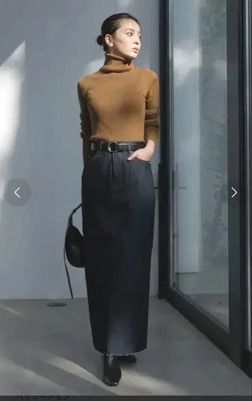 anuans 데님 스커트 심 디자인 데님 타이트 스커트 아뉴앙스