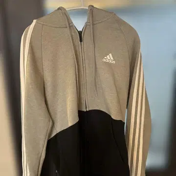 adidas 집업 후드티 그레이/블랙 F