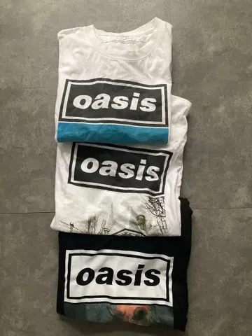 oasis T셔츠 세트 화이트 블랙