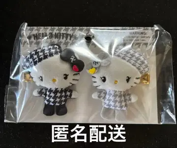 헬로키티 헤어 클립 세트 흑백 걸리시 쌍둥이 코디