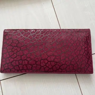 River 오마숨 가죽 장지갑 와인 레드