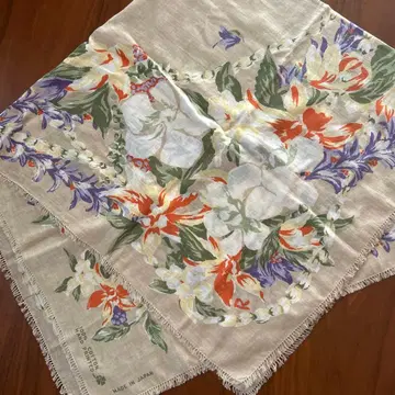 45R 수피마 오가닉 알로하 플라워 리스 보자기