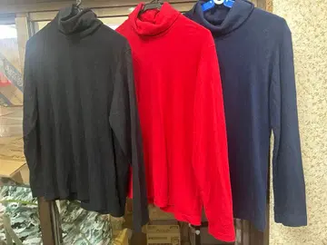 유니클로 히트텍 플리스 터틀넥 긴팔 6개 세트 XL 중고