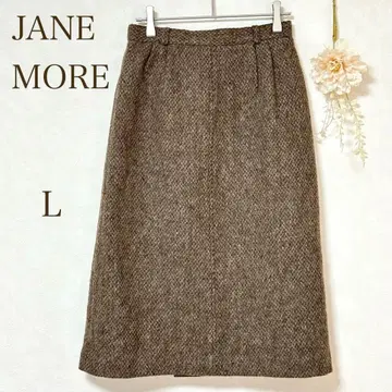 [ 제인모어 ] 스커트 트위드 타이트 브라운 모 소재 캐주얼 안감 있음