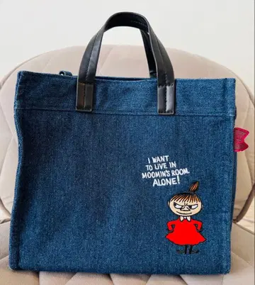 무민 데님 토트백 2way