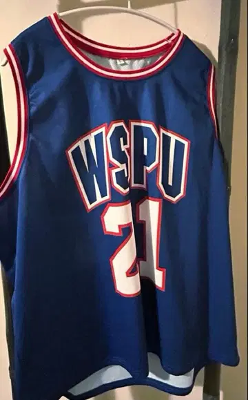 WurtS 농구 유니폼 파랑 L 사이즈 농구 티셔츠 유니폼